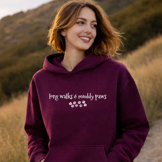 Long Walks and Muddy Paws Hoodie