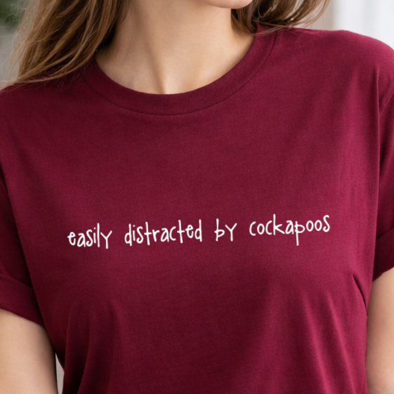 Easily Distracted by Cockapoos Organic T Shirt