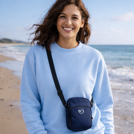 Heart & Paws Crossbody Dog Walking Bag