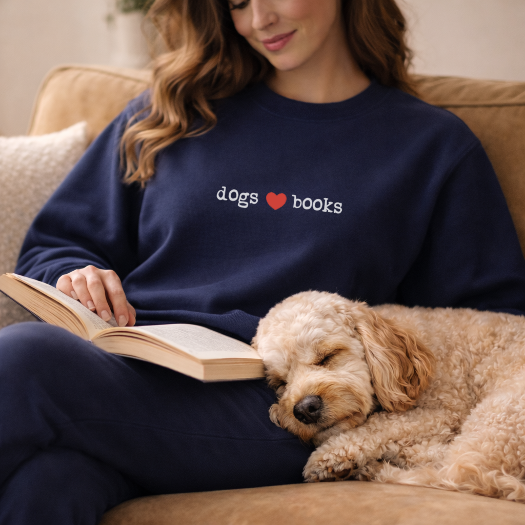 NEW! Dogs And Books Sweatshirt
