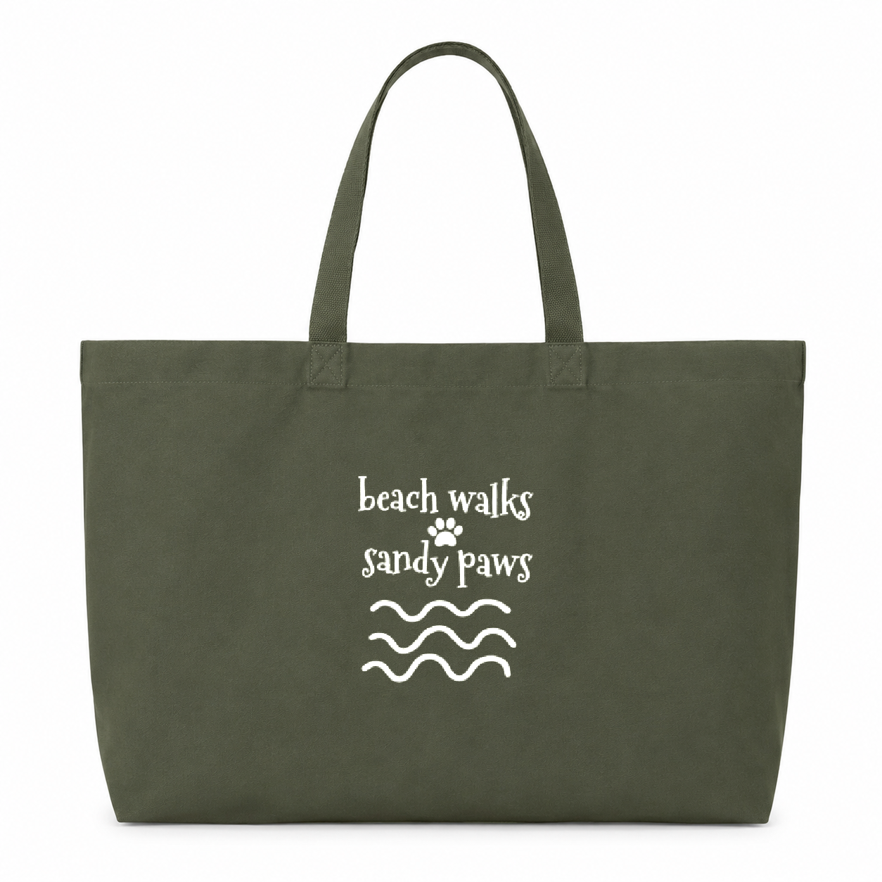 Beach Walks Sandy Paws X-Large Tote Bag