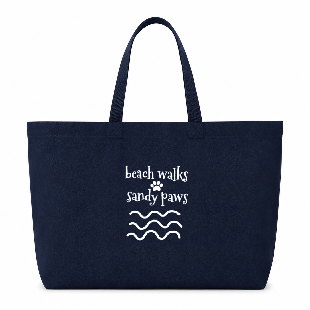 Beach Walks Sandy Paws X-Large Tote Bag