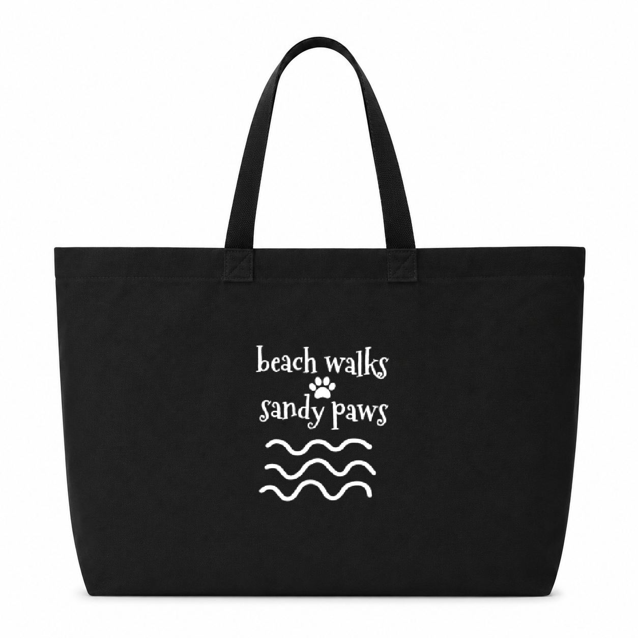 Beach Walks Sandy Paws X-Large Tote Bag