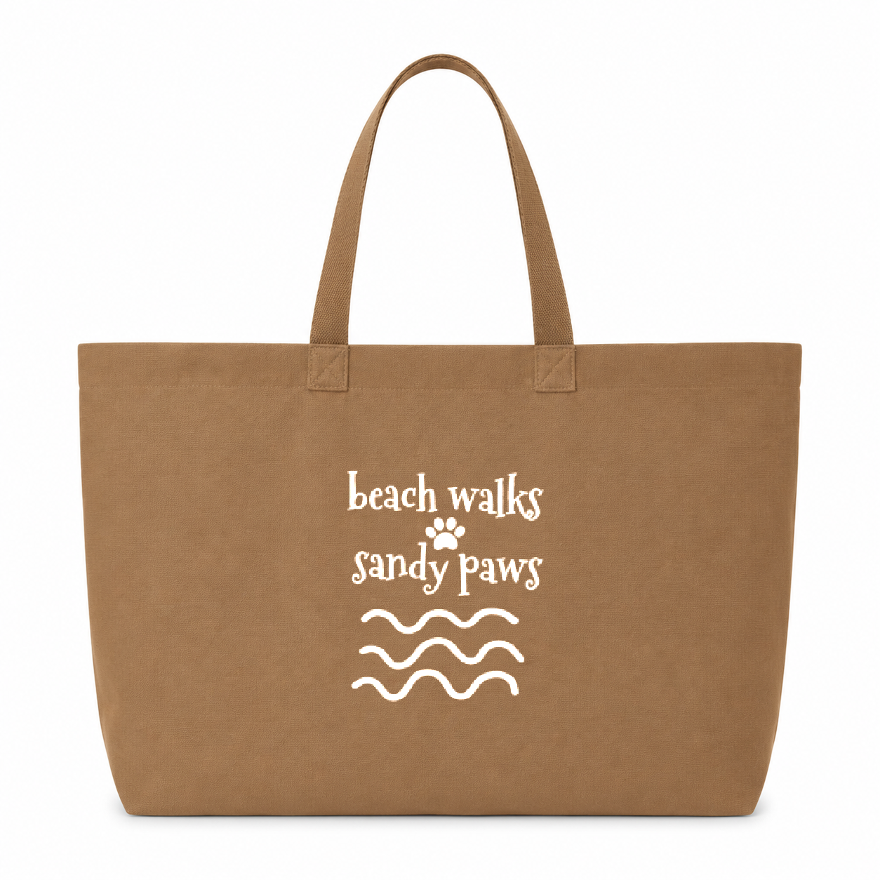 Beach Walks Sandy Paws X-Large Tote Bag