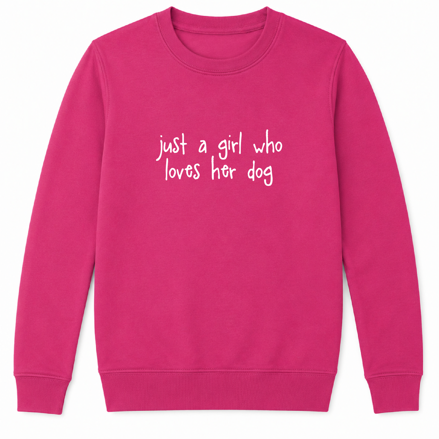 Just a Girl Who Loves Her Dog - Kids Sweatshirt