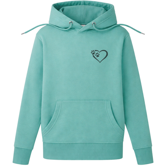 Premium Organic Heart & Paw Hoodie