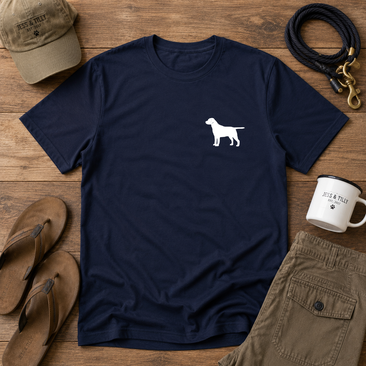 Dog Logo T-Shirt - Personalise with ANY Dog Breed - Organic Cotton