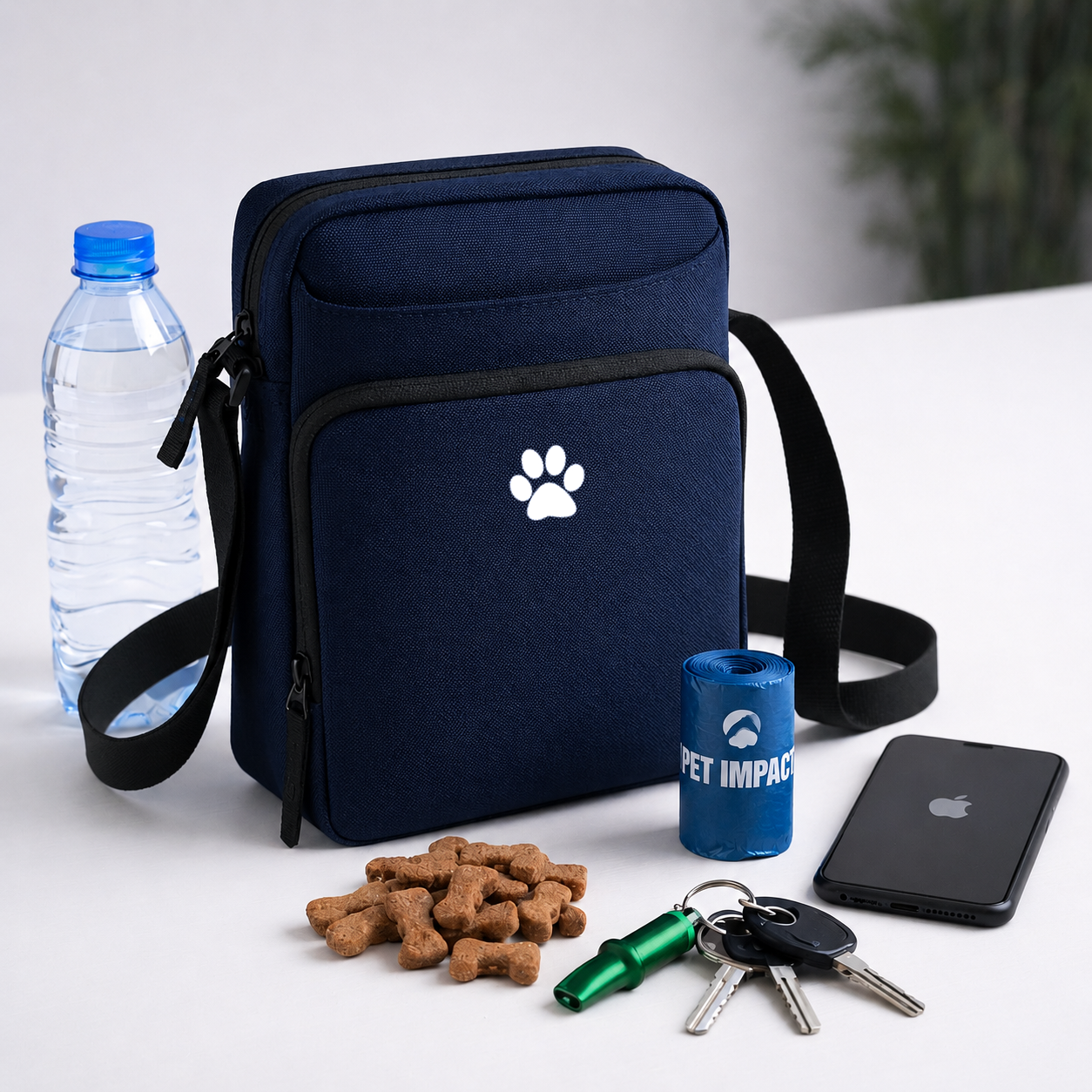 Paw Print Crossbody Dog Walking Bag