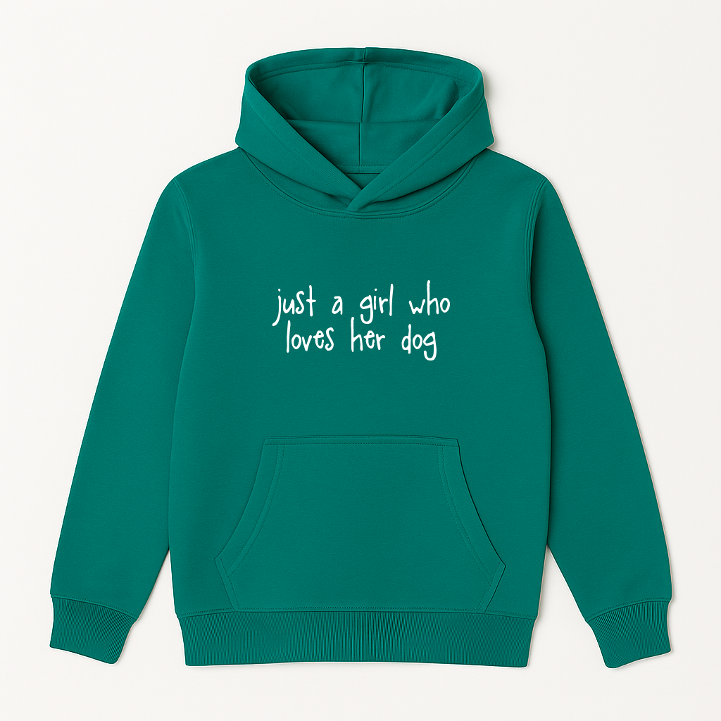 Just a Girl Who Loves Her Dog Hoodie - Kids Hoodie