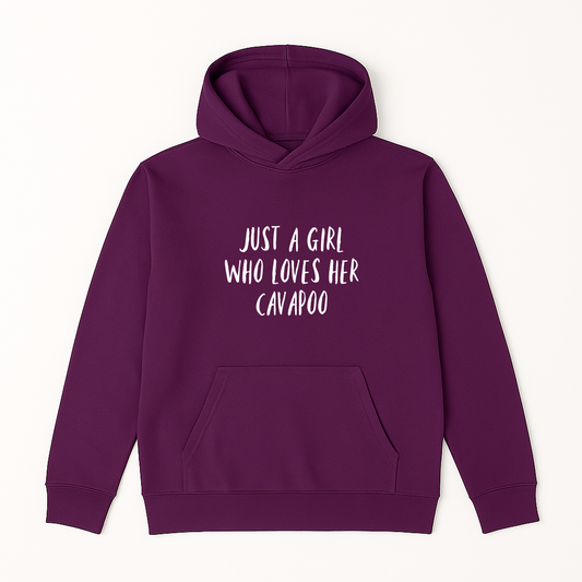 Kids 'Just a Girl Hoodie' - ADD ANY BREED!