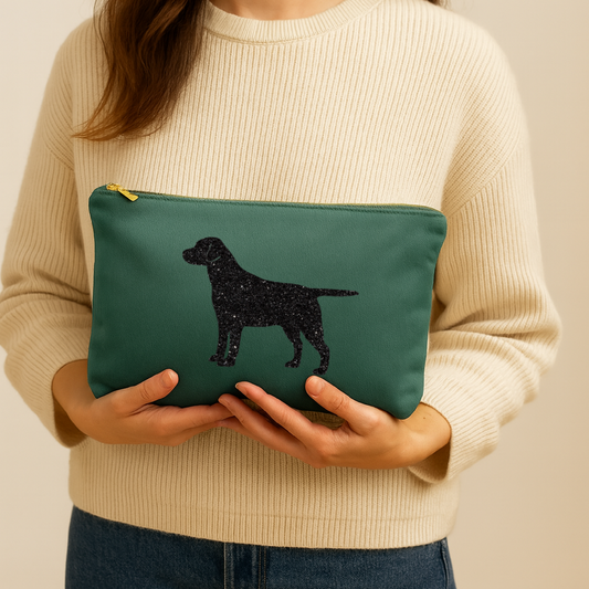 Velvet Dog Make-Up Bag – Personalised or Plain, Any Dog Breed