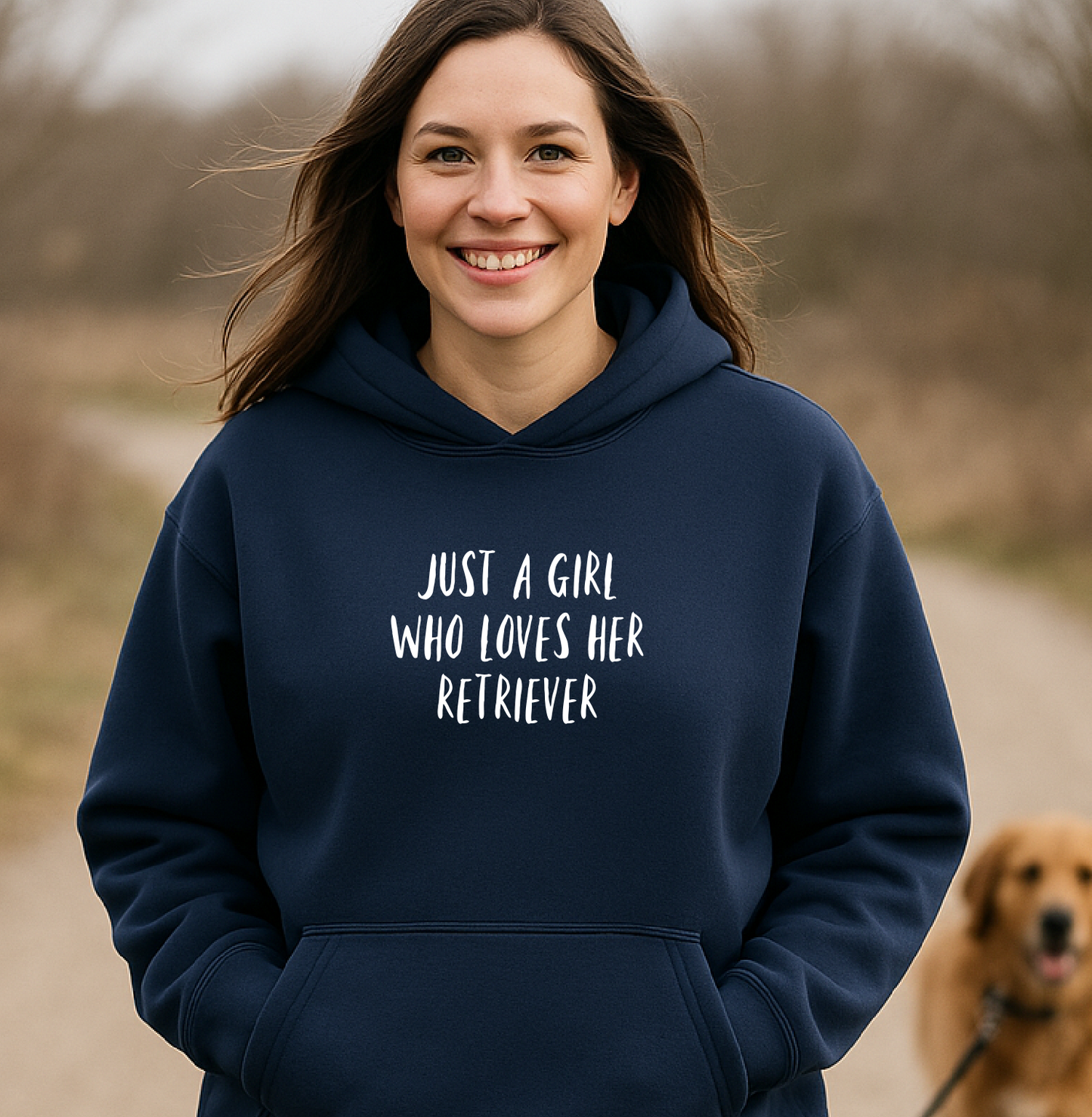 Just A Girl who Loves Her... Hoodie - Personalise with ANY Dog Breed