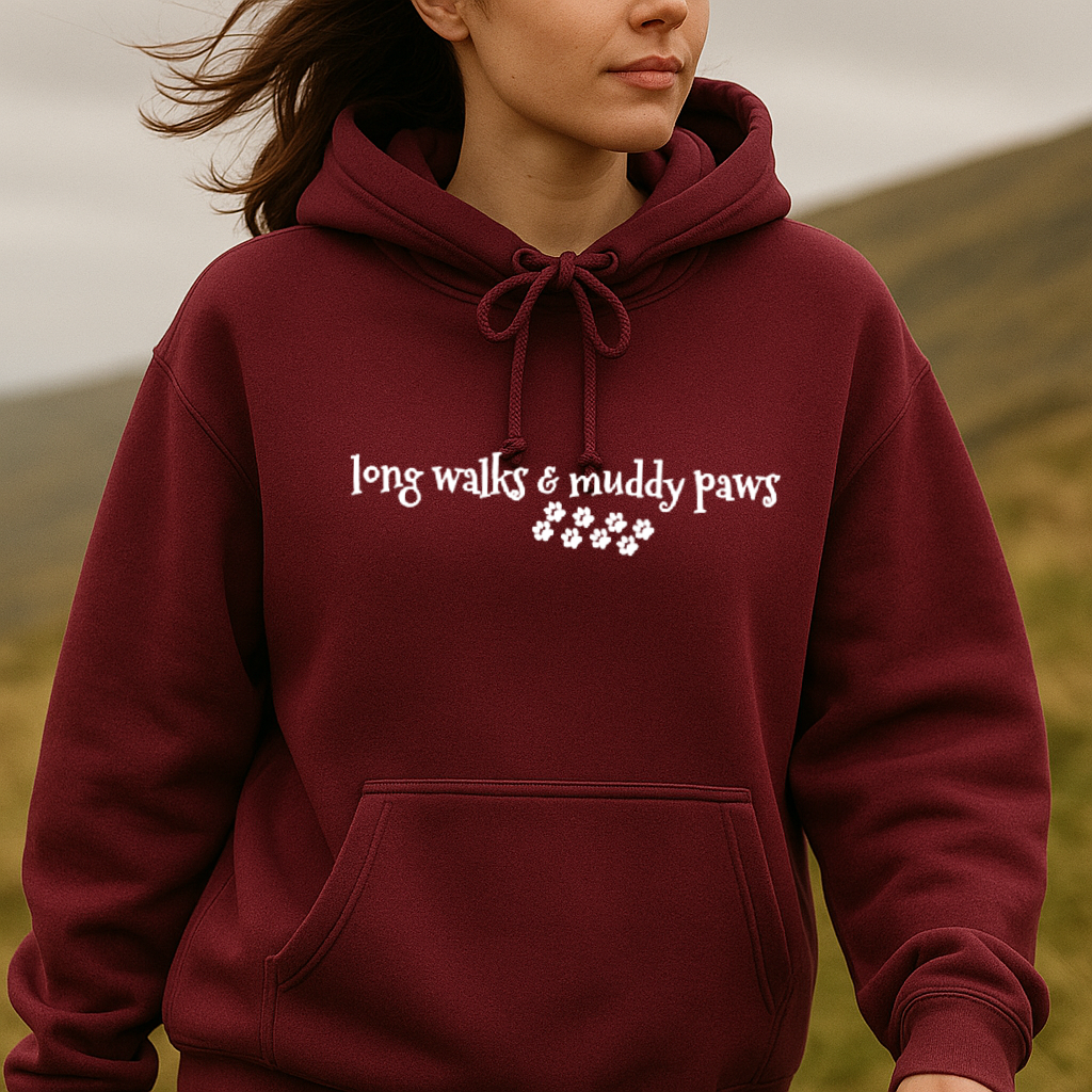 Long Walks and Muddy Paws Hoodie