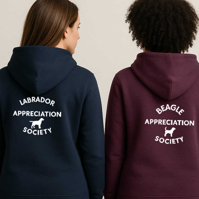NEW!  'ANY DOG BREED' Appreciation Society Hoodie