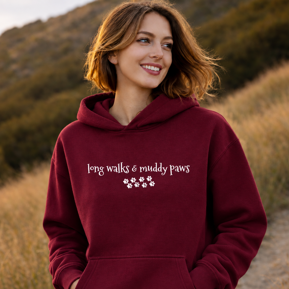 Long Walks and Muddy Paws Hoodie