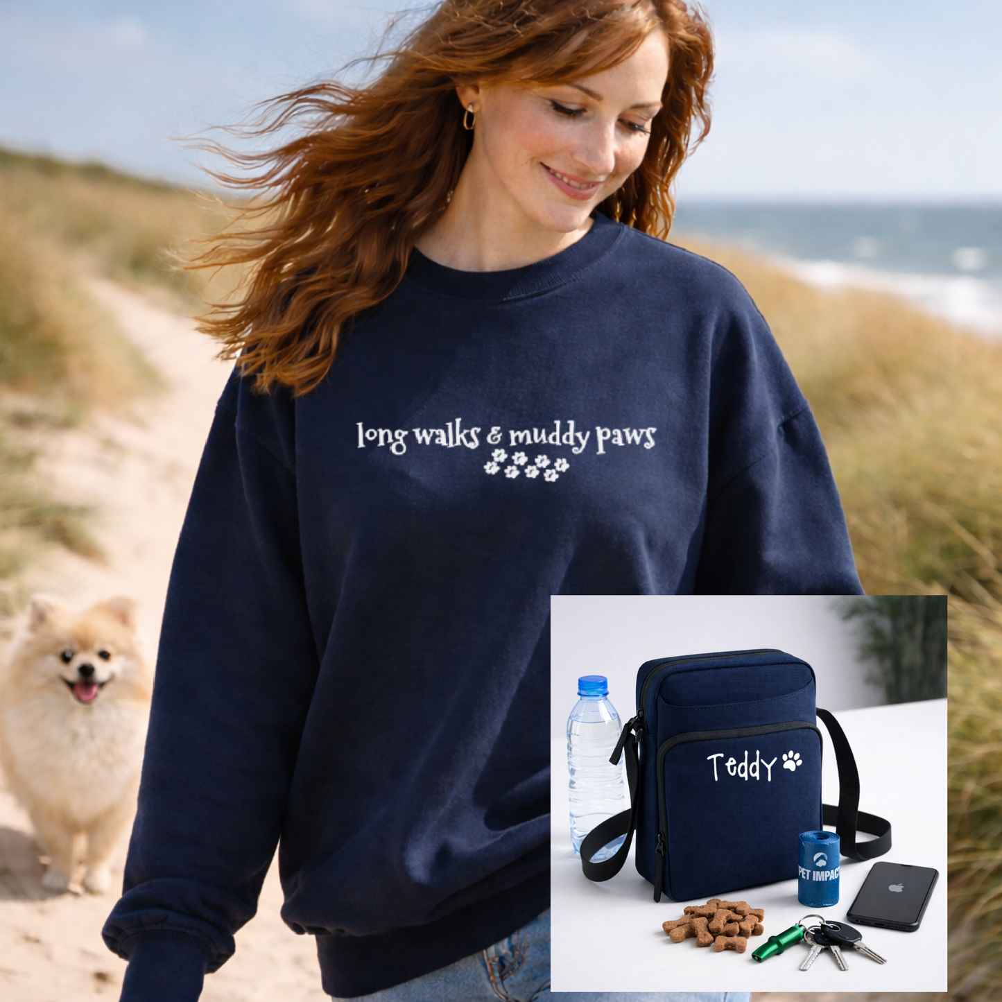 Sweatshirt and Custom Name Crossbody Bag Bundle- Save 15%!