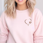 Load image into Gallery viewer, Rose Gold Heart and Paw Logo Sweatshirt
