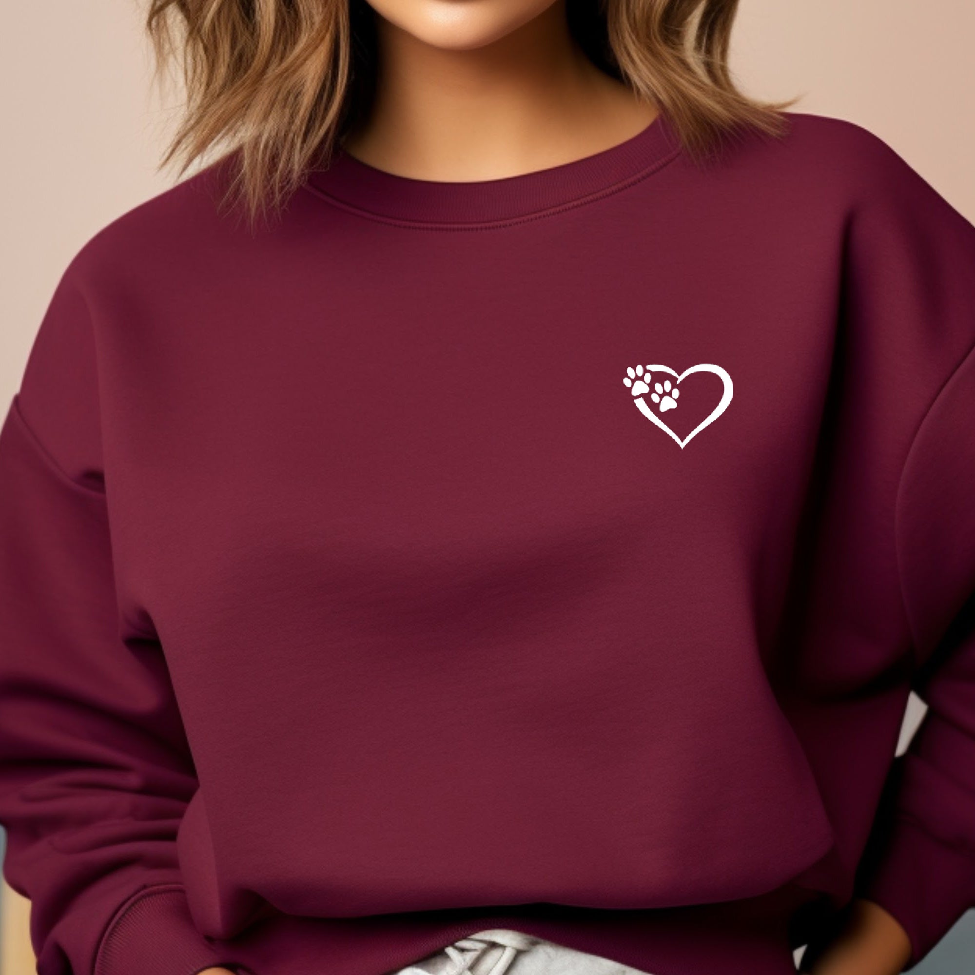 Heart and Paws  Sweatshirt, Women's Sweatshirt