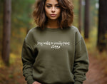 Load image into Gallery viewer, Long Walks and Muddy Paws Sweatshirt, Dog Slogan Women&#39;s Sweatshirt

