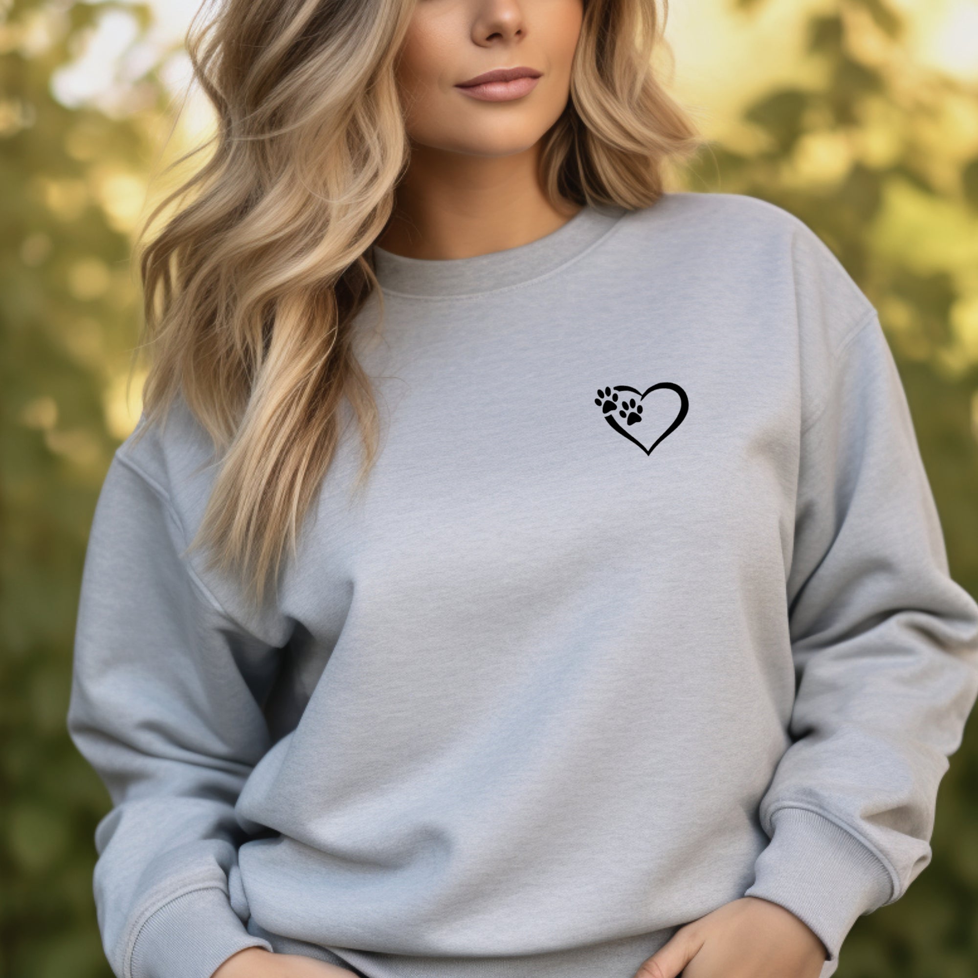 Heart and Paws  Sweatshirt, Women's Sweatshirt