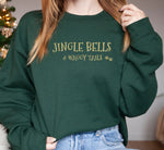 Load image into Gallery viewer, Jingle Bells and Waggy Tails Christmas Jumper, Oversized Sweatshirt
