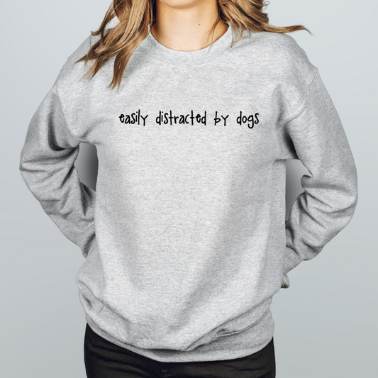 Easily Distracted by Dogs Sweatshirt - Grey - Size M - UK 14 (40")