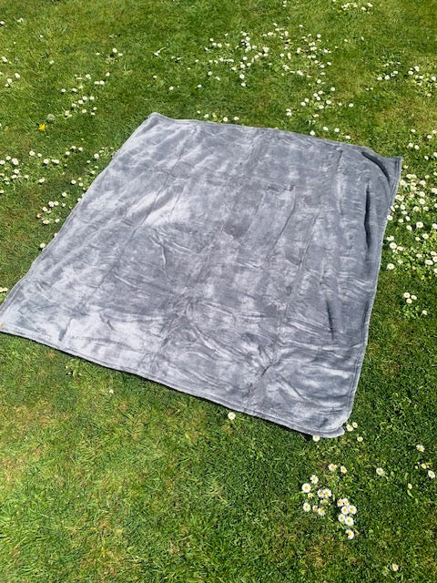 large silver grey dog blanket