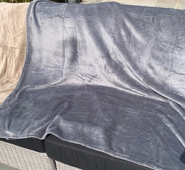 silver grey blanket