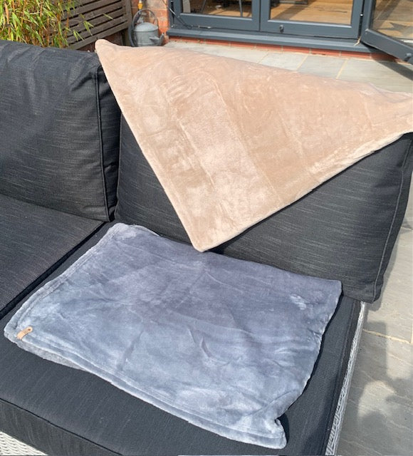 folded dog blanket