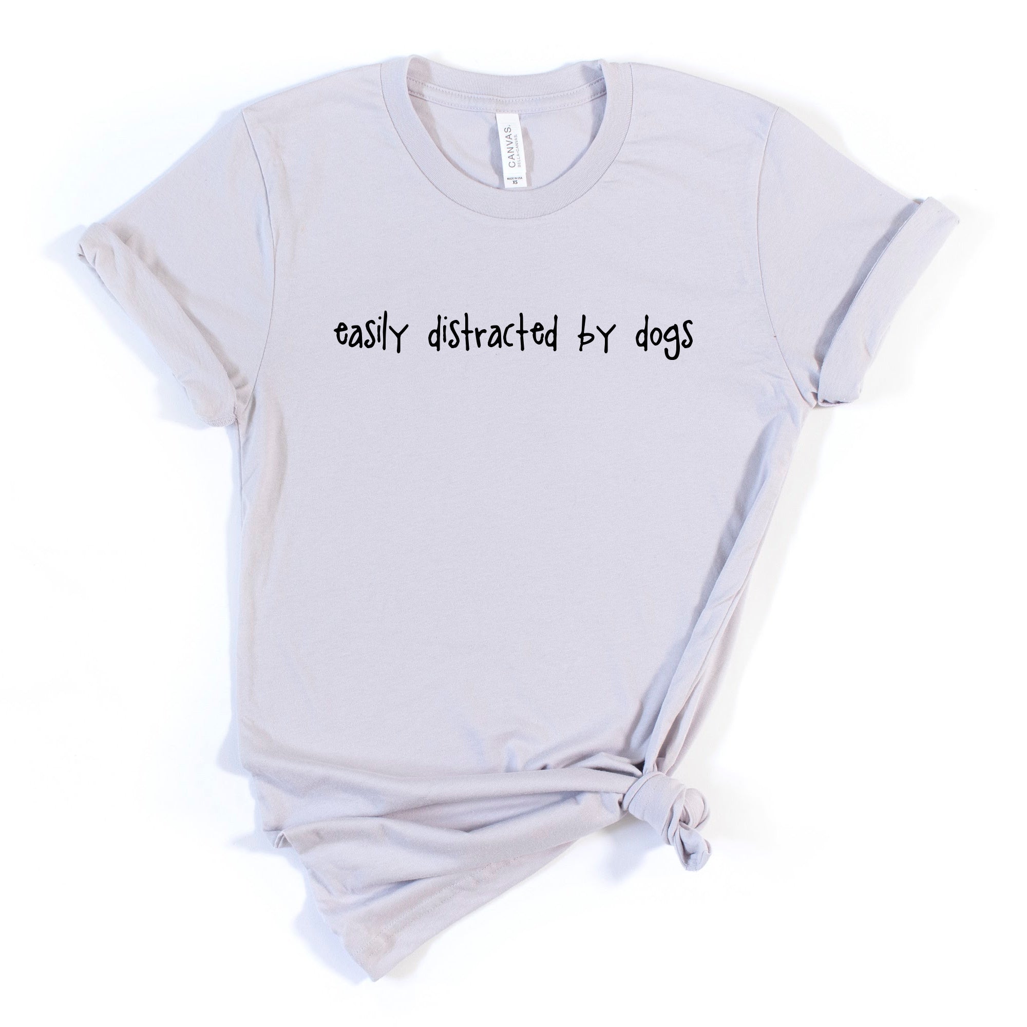 Easily Distracted by Dogs T-Shirt - Ladies Relaxed Fit