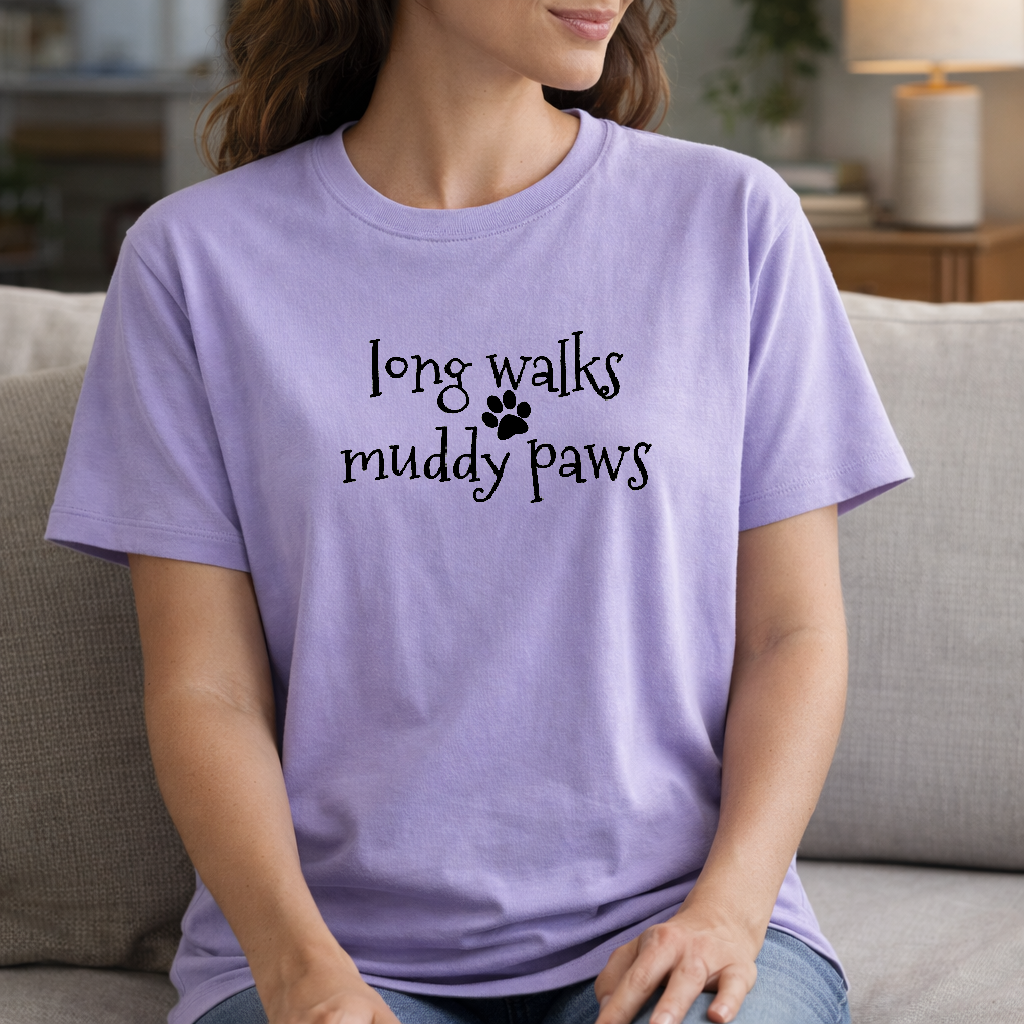 Long Walks Muddy Paws T Shirt