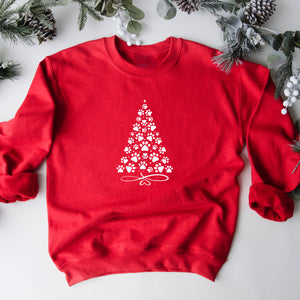 'Paw' Christmas Tree Sweatshirt