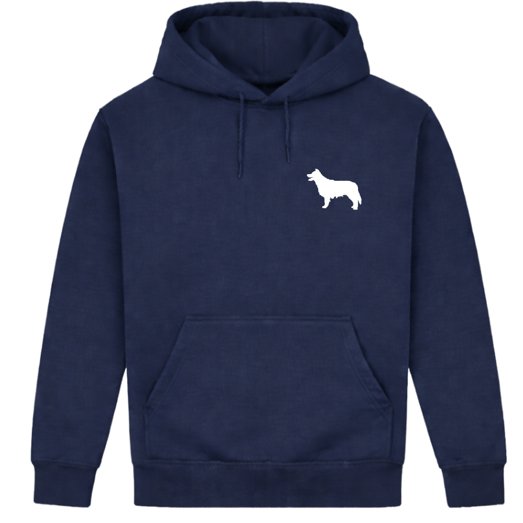 Collie Logo  Hoodie - Navy Size L - UK 16 (44")
