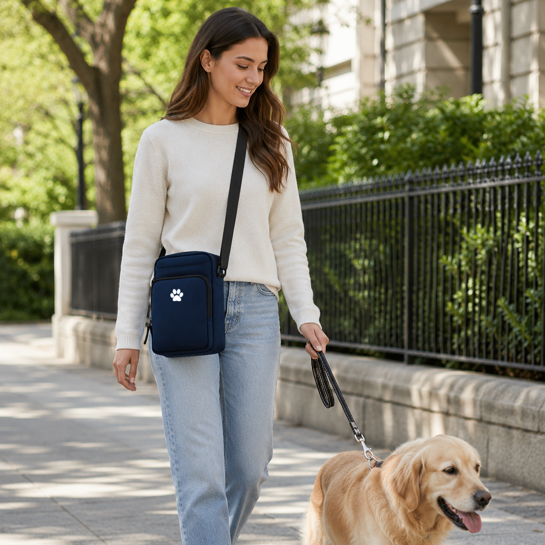 Paw Print Crossbody Dog Walking Bag