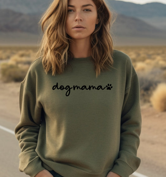 Dogmama Sweatshirt - Olive Size M - 40" (UK 14)