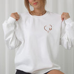 Load image into Gallery viewer, Rose Gold Heart and Paw Logo Sweatshirt
