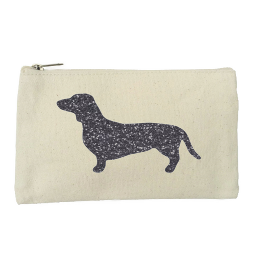 Dachshund Pencil Case - Canvas Accessory Bag