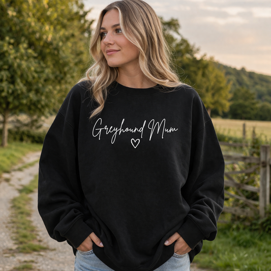 Greyhound and Heart Mum Sweatshirt