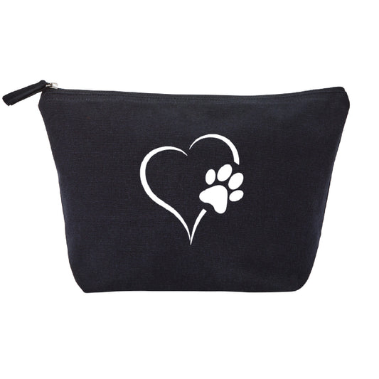 Small Black Canvas Accessory Bag