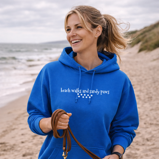 Beach Walks and Sandy Paws Hoodie