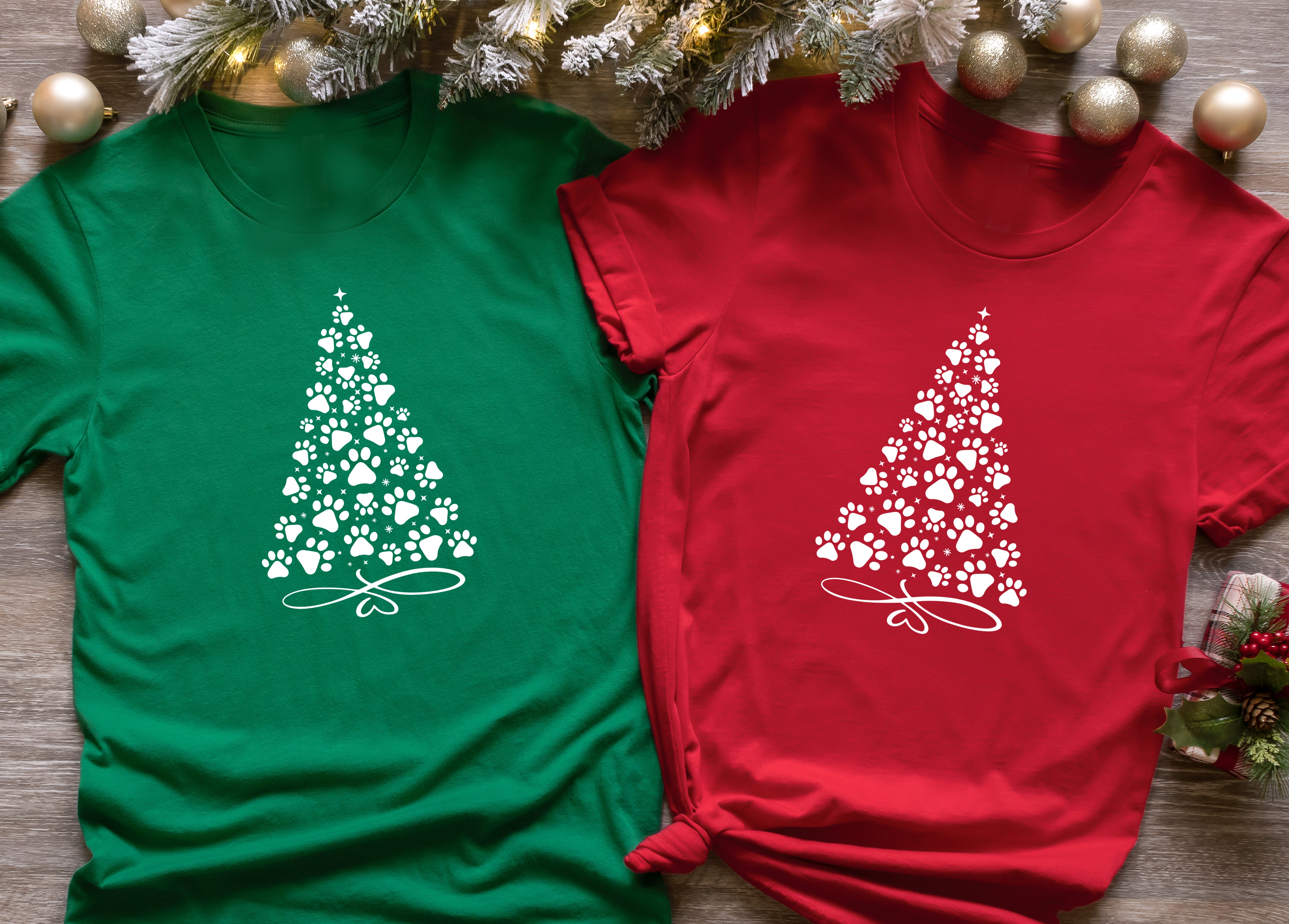 Christmas 'Paw' Tree T-Shirt