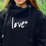 Load image into Gallery viewer, Luxury Cowl Neck  LOVE Hoodie
