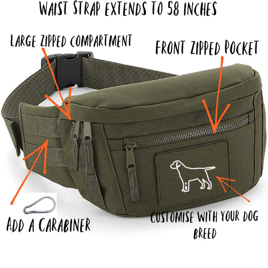 Dog Walking Bum Bag - Personalise with ANY Dog Breed