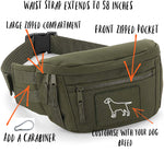 Load image into Gallery viewer, Dog Walking Bum Bag - Extra Large Belt Bag - Personalise with ANY Dog Breed
