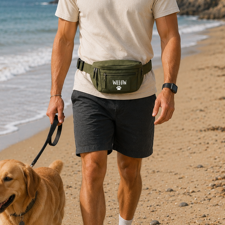 Personalised Dog Walking Bum Bag - Extra Large Waist/Cross Body  Bag