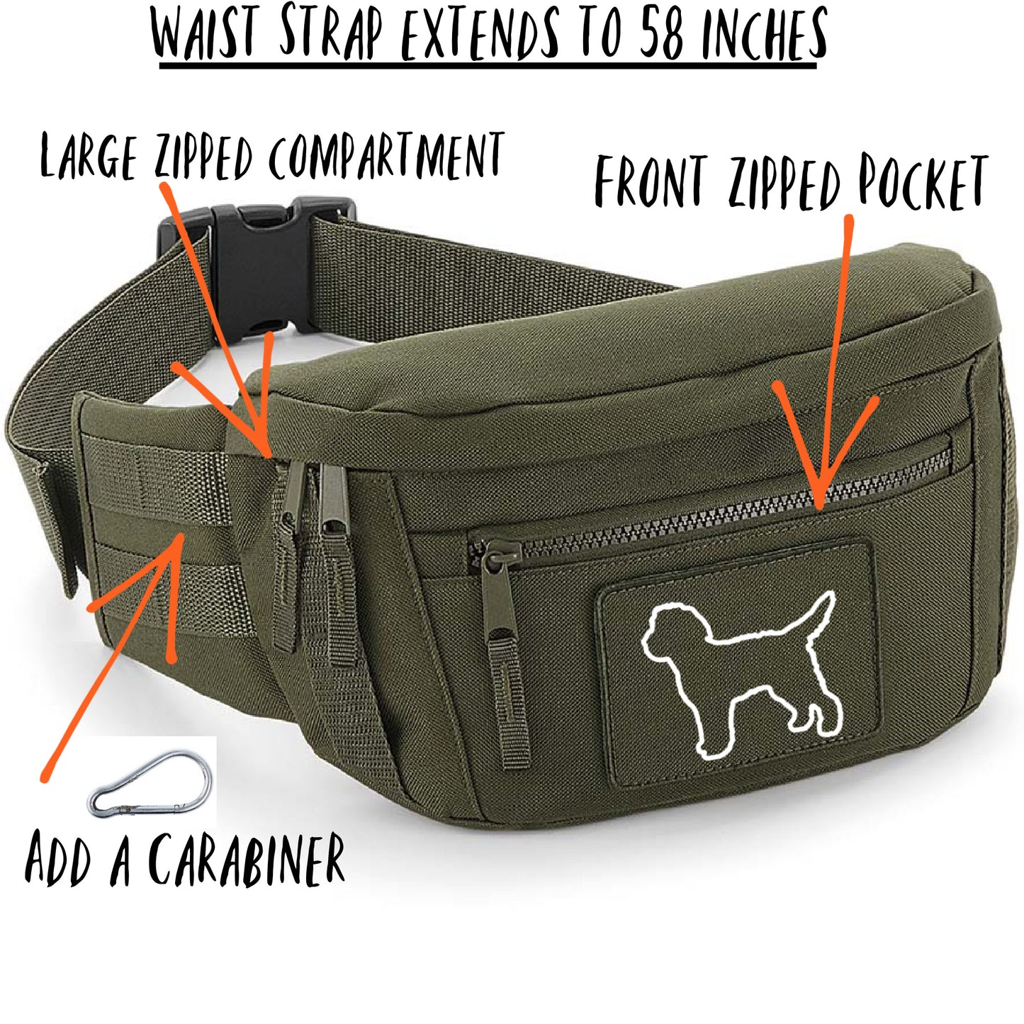 Cockapoo Dog Walking Bum Bag