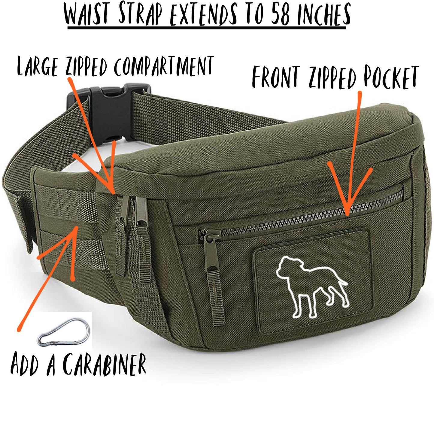 Staffordshire Bull Terrier Dog Walking Bum Bag