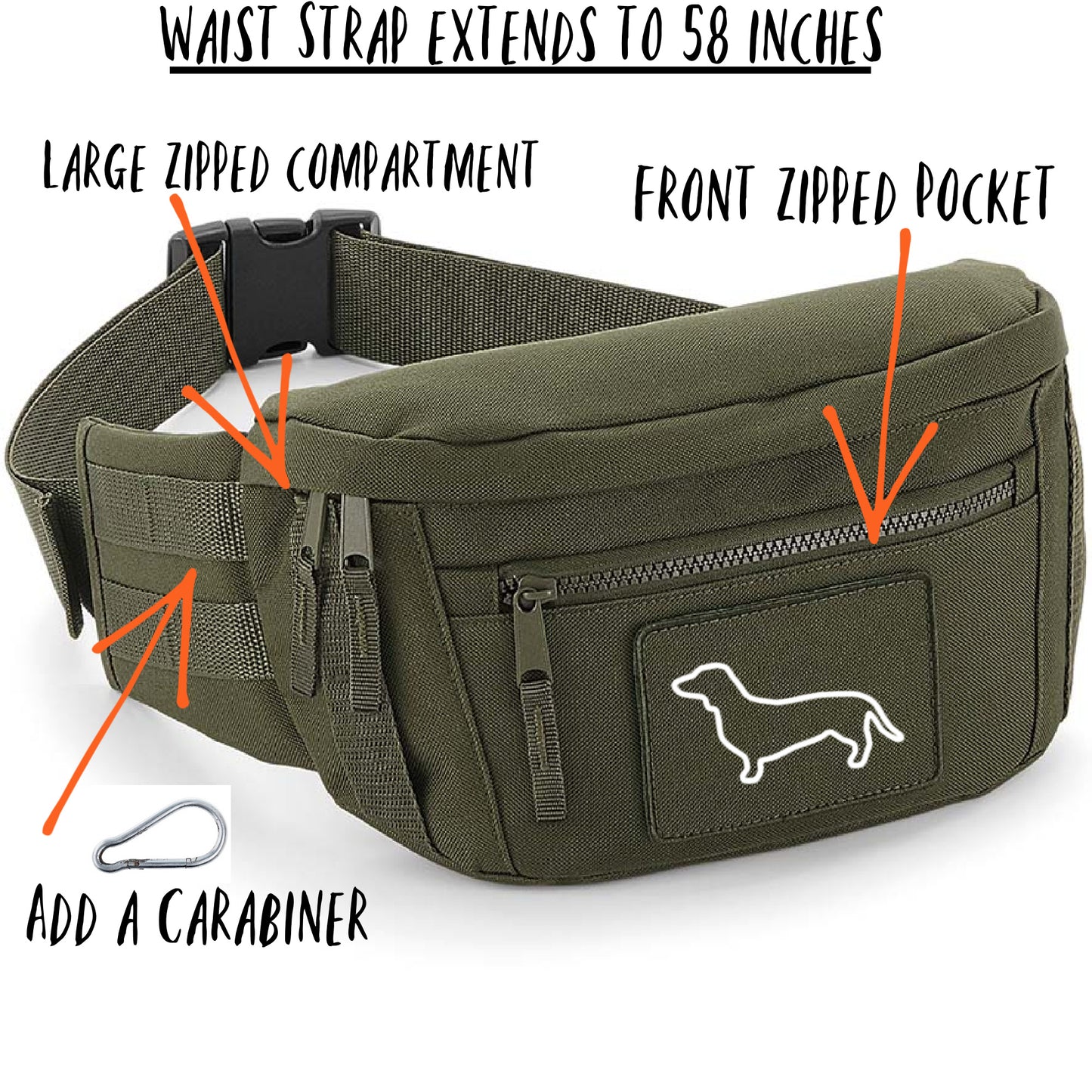 Dachshund Dog Walking Bum Bag