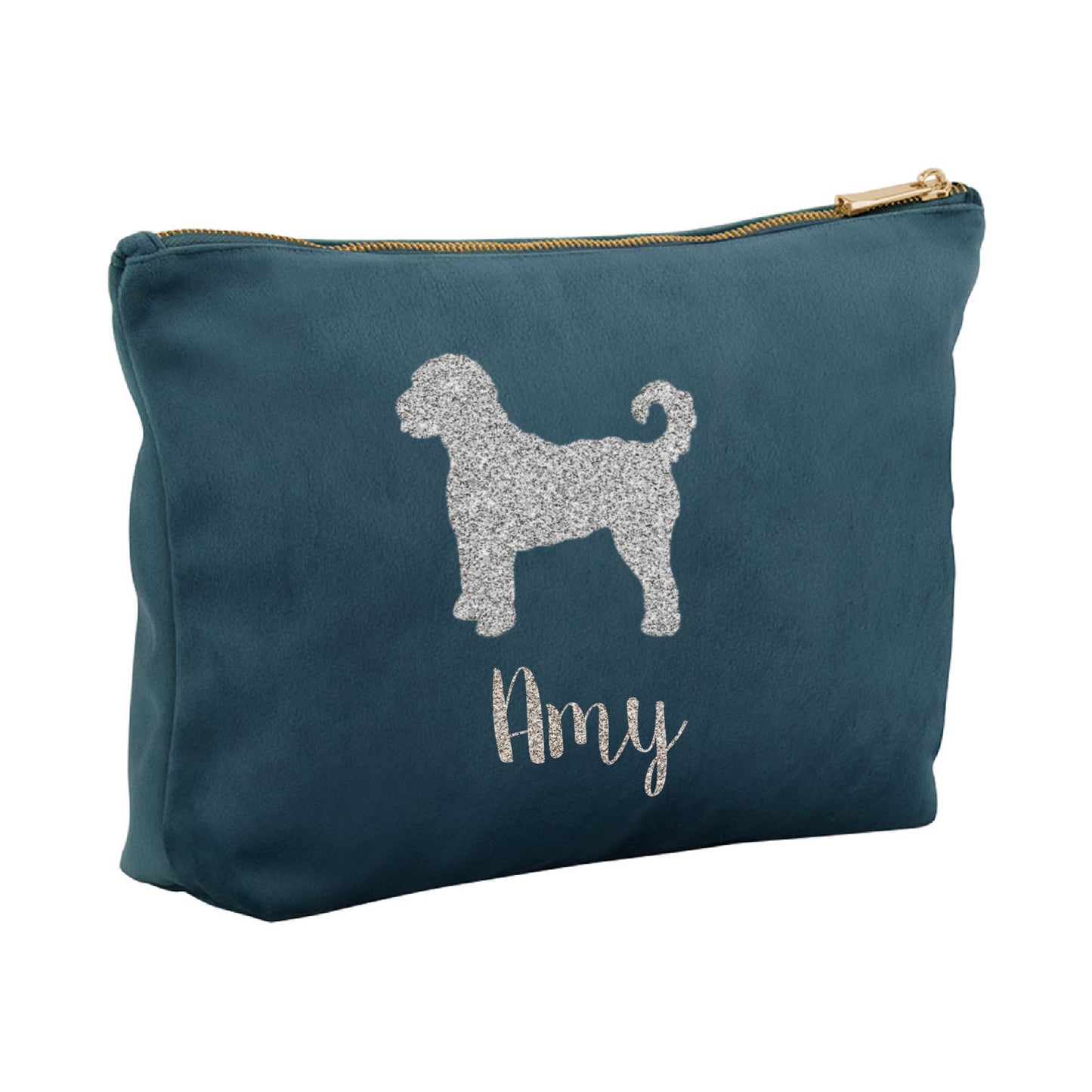 Velvet Dog Make-Up Bag – Personalised or Plain, Any Dog Breed