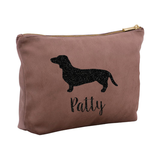 Velvet Dog Make-Up Bag – Personalised or Plain, Any Dog Breed